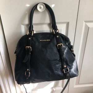 Michael Kors Black Leather Crossbody Bag